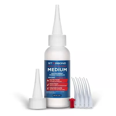 Starbond 2 Oz. Multi-Purpose Medium - Super Glue (Premium Cyanoacrylate CA Glue) • $11.49