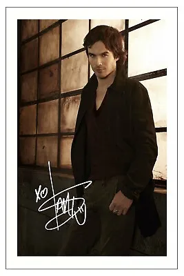 IAN SOMERHALDER Signed Autograph PHOTO Gift Signature Print THE VAMPIRE DIARIES • £3.79