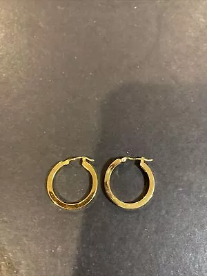 Charles Garnier Peru 925 Sterling Silver Vermeil Hoop Earrings • $49.99