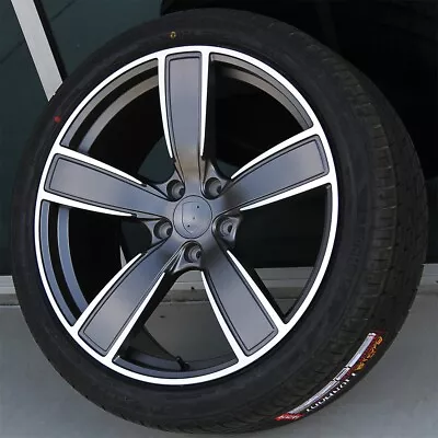 Set(4) 22  22x10 5x130 Gunmetal Wheel/Tire Pkg Porsche Cayenne GTS Turbo Q7 • $1959.15