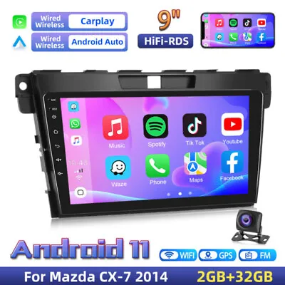 32G Apple CarPlay Car Stereo For Mazda CX-7 2007-2014 Android 11 GPS Wifi Radio • $139.99