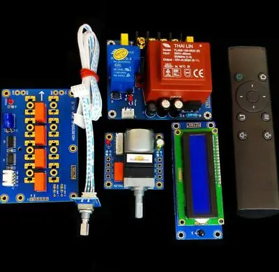 HIFI Motor Pot Preamplifier Remote Volume Control Board+Display+PSU+Input Switch • $25