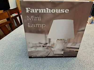 White Farmhouse Mini Lamp With Shade. Brand New.   • $40