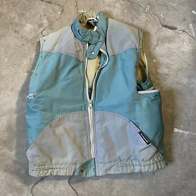 VTG OP Men Vest Size Medium Puffer Outdoor Sports Retro Winter Detachable Slvs • $35