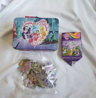 My Little Pony 2013 Hasbro Lunch Box Pail 8' X 6.5  X 3 1/4  & Puzzle • $12