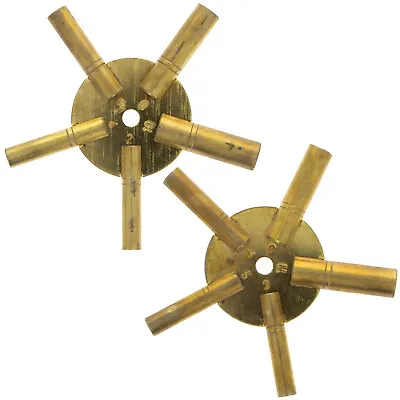 Universal Antique Grandfather Brass Clock Key 2 Pack • $16.99