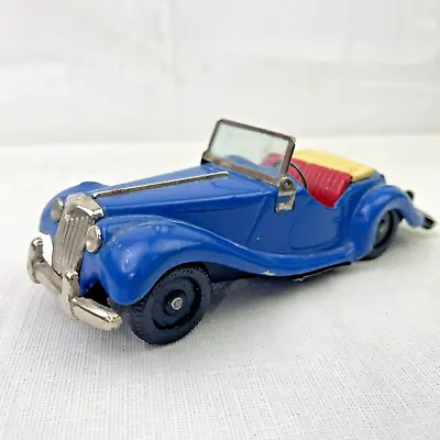 Vintage BANDAI Japan Friction 1955 MG TF Roadster Blue Tin Lithograph Motor Car • $19.99