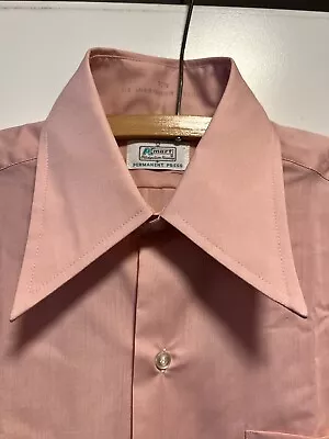 NEW Vintage Dress Shirt Mens Large K-Mart Dagger Collar Disco NOS 70s FAST SHIP • $49