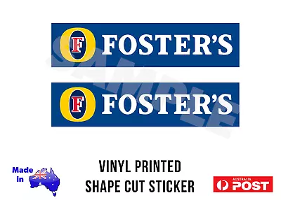 2 X Fosters Beer Vinyl Stickers Decals 150mm FREE POST! • $6.50