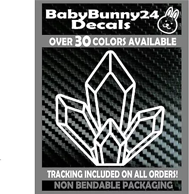 $5.99 • Buy Crystal Crystals Ohm Vinyl Decal Sticker Car Laptop Chakra Natural Neo Chrome 