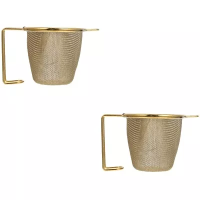  2 Pc Tea Strainer Stainless Steel Metal Infuser Pots For Loose • £14.48