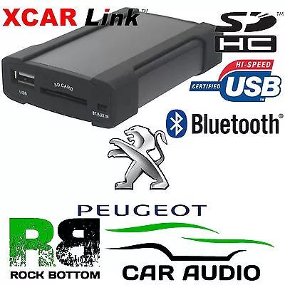 Peugeot Partner Car Stereo USB SD AUX In IPod Interface Adaptor & BT Option • £89.99