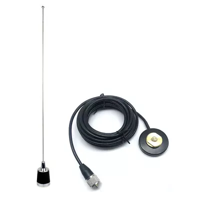 NMO Antenna+Magnetic Mount Base PL259 Connector Daul Band Antenna For Car Radio • $35.99