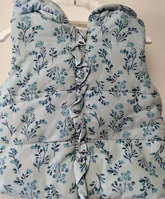 George Baby Girl Gilet 9 To 12 Months Baby Blue Colour With Floral Design • £5.99