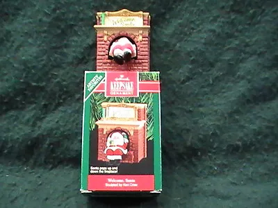 New 1990 Hallmark Keepsake  Welcome Santa  Artists' Favorite Motion Ornament  • $15.24
