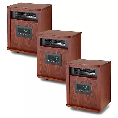 Lifesmart 6 Element 1500W Portable Infrared Quartz Mica Space Heater (3 Pack) • $341.97