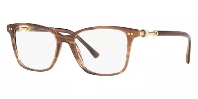 BVLGARI Eyeglasses BV4203 5240 Striped Brown Frame W/ Clear Demo Lens • $307.72