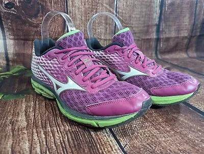 Mizuno Womens Wave Rider 18 Running Shoes Purple Size W 9 • $24.97