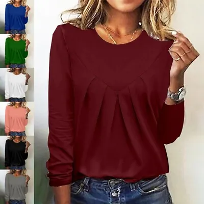 $28.10 • Buy Women Tops Crew Neck T Shirt Ladies Casual Long Sleeve Travel Pullover Comfy