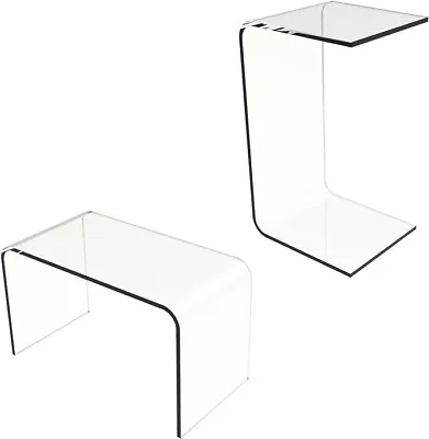 Acrylic Clear Modern C-Style Vertical End Table • $143.95
