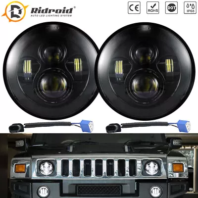 H6024 7inch LED Headlights Hi/Lo Sealed Beam Fit For Hummer AM General H1 H2 • $49.99