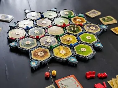 HEX Settler Pack (28 Pcs) Magnetic Board Game Organizer Catan Accessory • $49.95