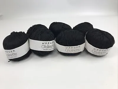 Jaeger Chainette Double Knit Yarn 7x 50g Black • £9.99