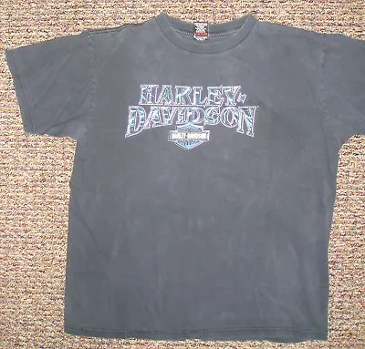 Men's Harley Davidson Short Sleeve T Shirt Black Chicago Size XL GUC  • $10