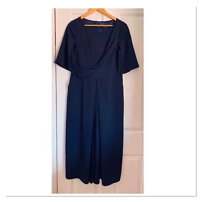 NWOT Forcast Navy Formal Jumpsuit Cape Sleeves 14 • $20