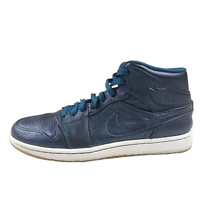 Nike Air Jordan 1 Mid Nouveau 'Space Blue' Sneakers Men's Size 11 (629151-404) • $48