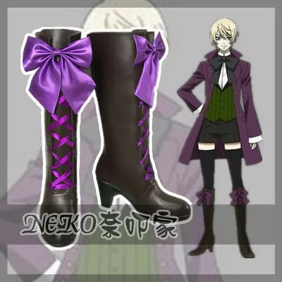 Black Butler 2 Alois Trancy Cosplay Shoes Boots Cos Shoes Custom Made# • $48