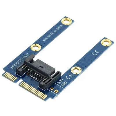 Mini PCI-E MSATA SSD To Flat SATA 7pin Hard Disk Drive PCBA Extension Adapter • $5.98