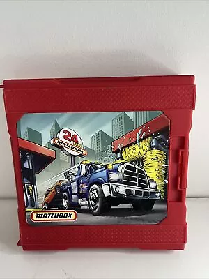 2005 Mattel Matchbox Diecast Car Red Pop Up Garage Petrol Station Carry Case • $18.50