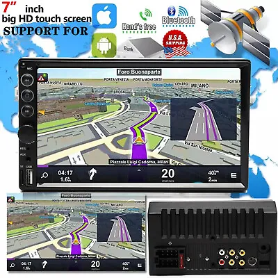 Double Din Car Stereo With HD Touch Screen Radio Mirror Link For GPS MP5 Player • $53.08