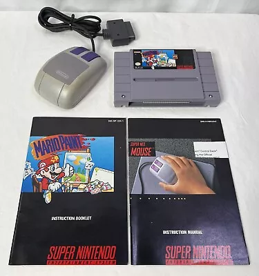 Mario Paint Super Nintendo Entertainment System SNES W/ Mouse Manuals • $39.50