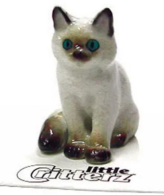 ➸ LITTLE CRITTERZ Cat Miniature Figurine Ragdoll Cat Kitten Samantha • $13.01