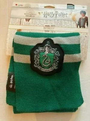 New Disguise Harry Potter Wizarding World Slytherin Green Grey Stripe Knit Scarf • $12.99