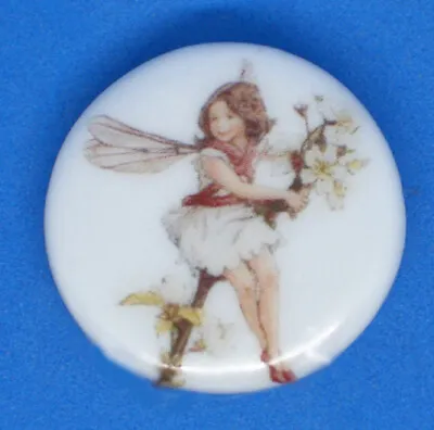 Birchcroft China Button - Apple Blossom Fairy - One Inch Size ( 25 Mm ) • £4.95