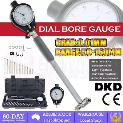 Indicator Cylinder Bore Gauge Dial Measuring Micrometer Metric Kit 50-160mm New • $59.55