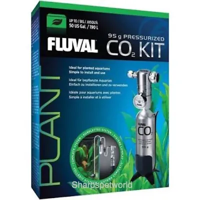 FLUVAL PRESSURISED CO2 SYSTEM KIT 95g FISH TANK Now Bigger Size. • £69.95