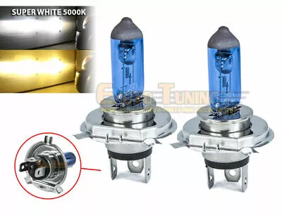 H4 9003 HB2 Headlight Bulbs High Low Beam Super WHITE 5000K Xenon Halogen 2pcs • $8.09