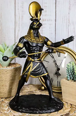 Egyptian God Horus Ra With Sun And Uraeus Disc Statue Deity Of Sun War And Sky • $42.99