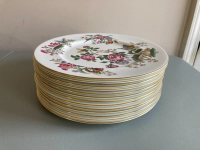 $69.95 • Buy 4 Wedgwood Charnwood Gold Trim Bone China Floral Butterfly Dinner Plates