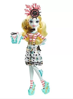 Monster High Doll Lagoona Blue Shriekwrecked Shorts Top Suspenders Shoes Purse • $10.99