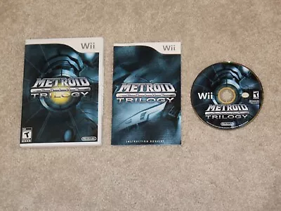 Great Shape! Metroid Prime Trilogy Nintendo Wii Complete In Box CIB Fast Ship • $79.99