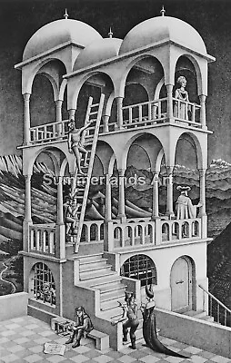 £26.99 • Buy MC Escher Belvedere Giclee Fine Art Print Paper Or Canvas Large Various Sizes
