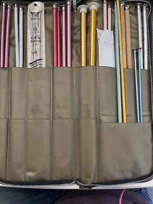 Lot Of Vintage Knitting Needles Crochet Hooks & Case Hero Bates & Boye Mm39 • $12.99