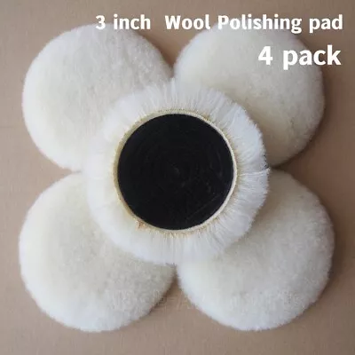 3 Inch Wool Polishing Pad Buffing Pad Polishing Buffing Wheel Waxing Pad 4pcs • $19