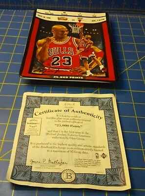 Michael Jordan Chicago Bulls 25000 Points Upper Deck Bradford Exchange NBA Plate • $28.99