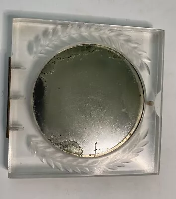 Vintage Lucite Powder Compact With Mirror Clear • $14.99